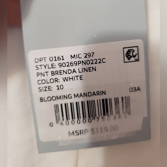 ANTONIO MELANI White Linen Wide Leg Pants, 10 - Picture 3 of 5